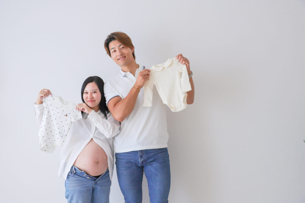 パパも一緒にマタニティフォト＠堺市フォトスタジオ